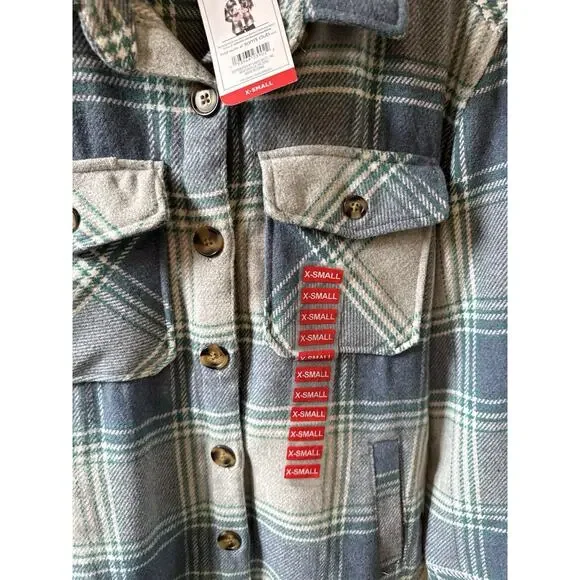 Member's Mark Women's Shacket, Light Blue Plaid, Size XSmall - Picture 6 of 14